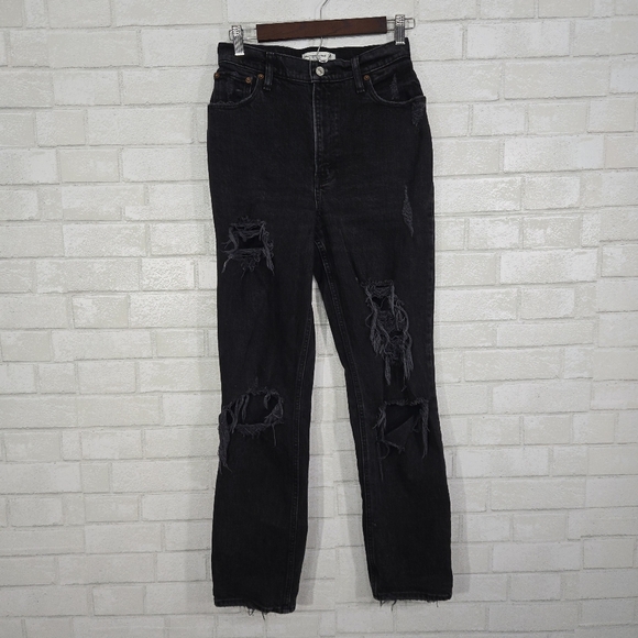 Abercrombie & Fitch Denim - Abercrombie & Fitch The 90's straight ultra high rise jeans